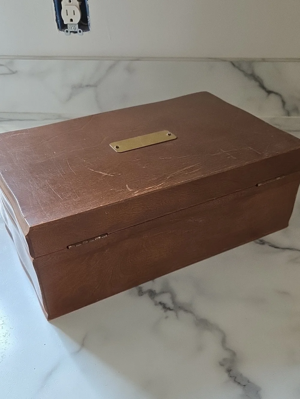 Vintage Jasco wooden jewelry box 70s-80s Made In Canada